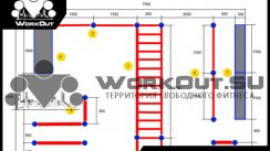 Проект типовой площадки для воркаута класса "Двор"