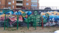 Площадка для воркаута в городе Чита №7304 Средняя Современная фото