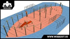 Воркаут площадка класса "Район" Drakkar