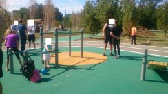 Площадка для воркаута в городе Санкт-Петербург №8650 Средняя Современная фото