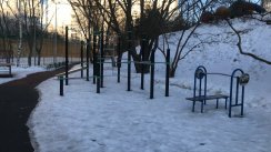 Площадка для воркаута в городе Москва №11724 Маленькая Современная фото