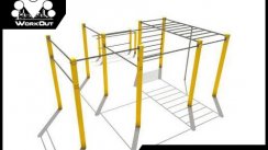 Типовая уличная площадка для воркаута класса "Двор" - BarBrothers NZ