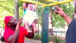 BABY BEAST JR getting some reps on the bar
