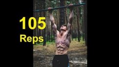 105 Pull Ups - WORLD RECORD - (No Hanging Rest & All in One Set)