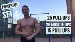 25 подтягиваний - 25 выходов на две - 15 подтягиваний за один подход