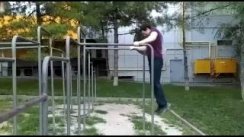 Склёпка на высоких, широких брусьях.