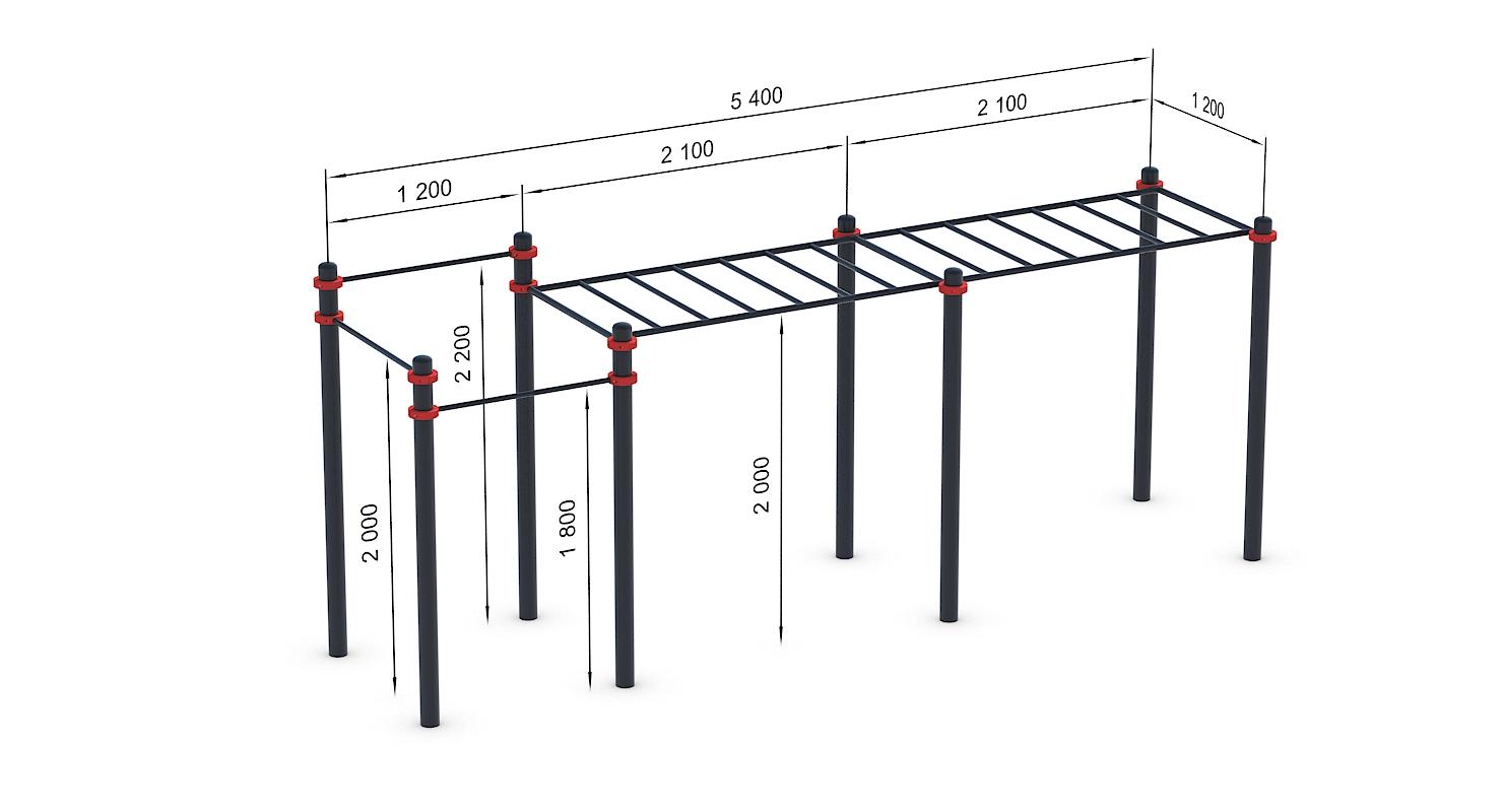 Уличная площадка Воркаут + Паркур (W+P) Уличная площадка Воркаут + Паркур (W+P)