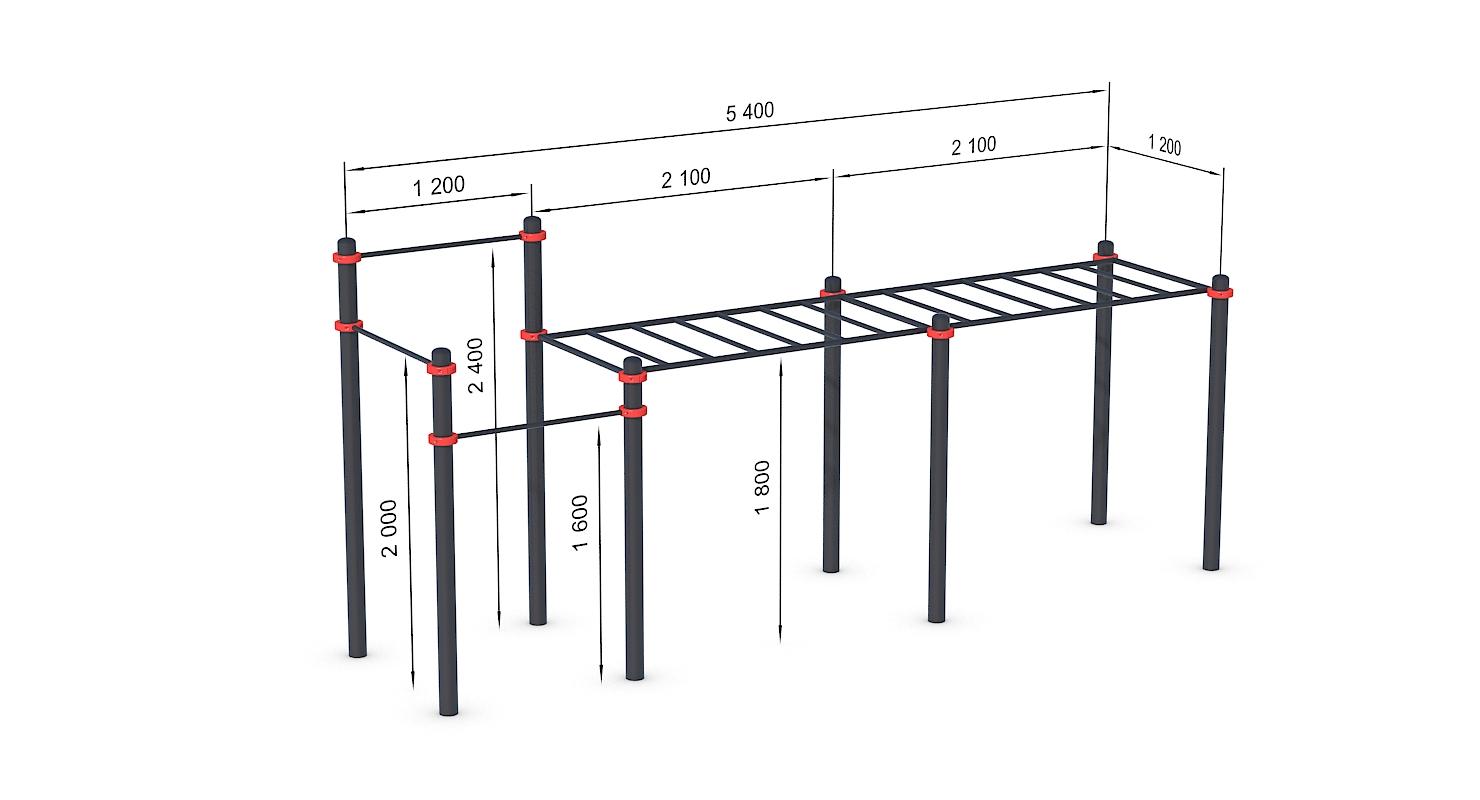 Уличная площадка Воркаут + Паркур (W+P) Уличная площадка Воркаут + Паркур (W+P)