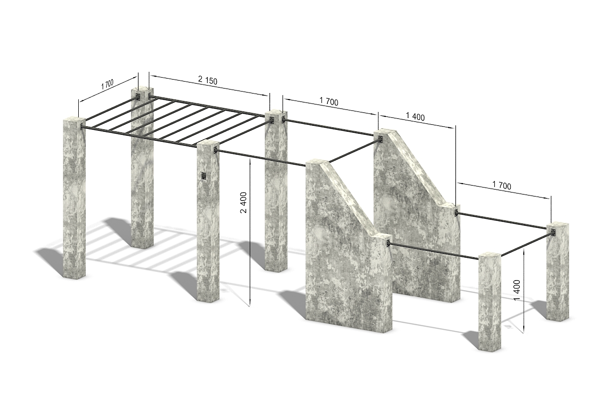 Площадка Cordoba, Воркаут + Паркур, класс Район/Средняя