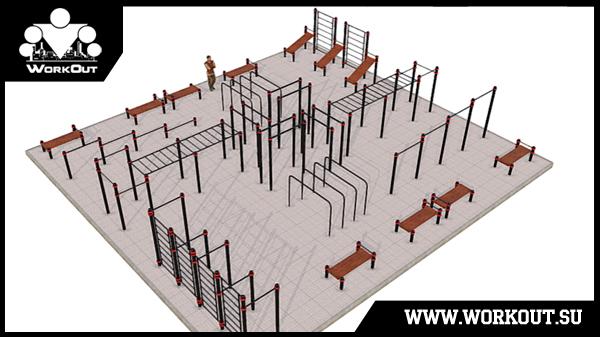 Уличная площадка Воркаут + Паркур (W+P) Уличная площадка Воркаут + Паркур (W+P)