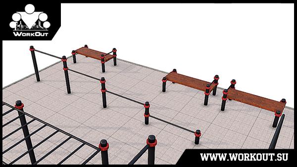 Уличная площадка Воркаут + Паркур (W+P) Уличная площадка Воркаут + Паркур (W+P)