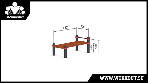 Лавочка для воркаут площадки Лавочка для воркаут площадки